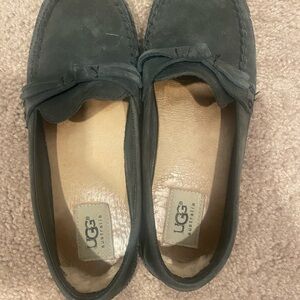 UGG Dark Gray Suede Loafers